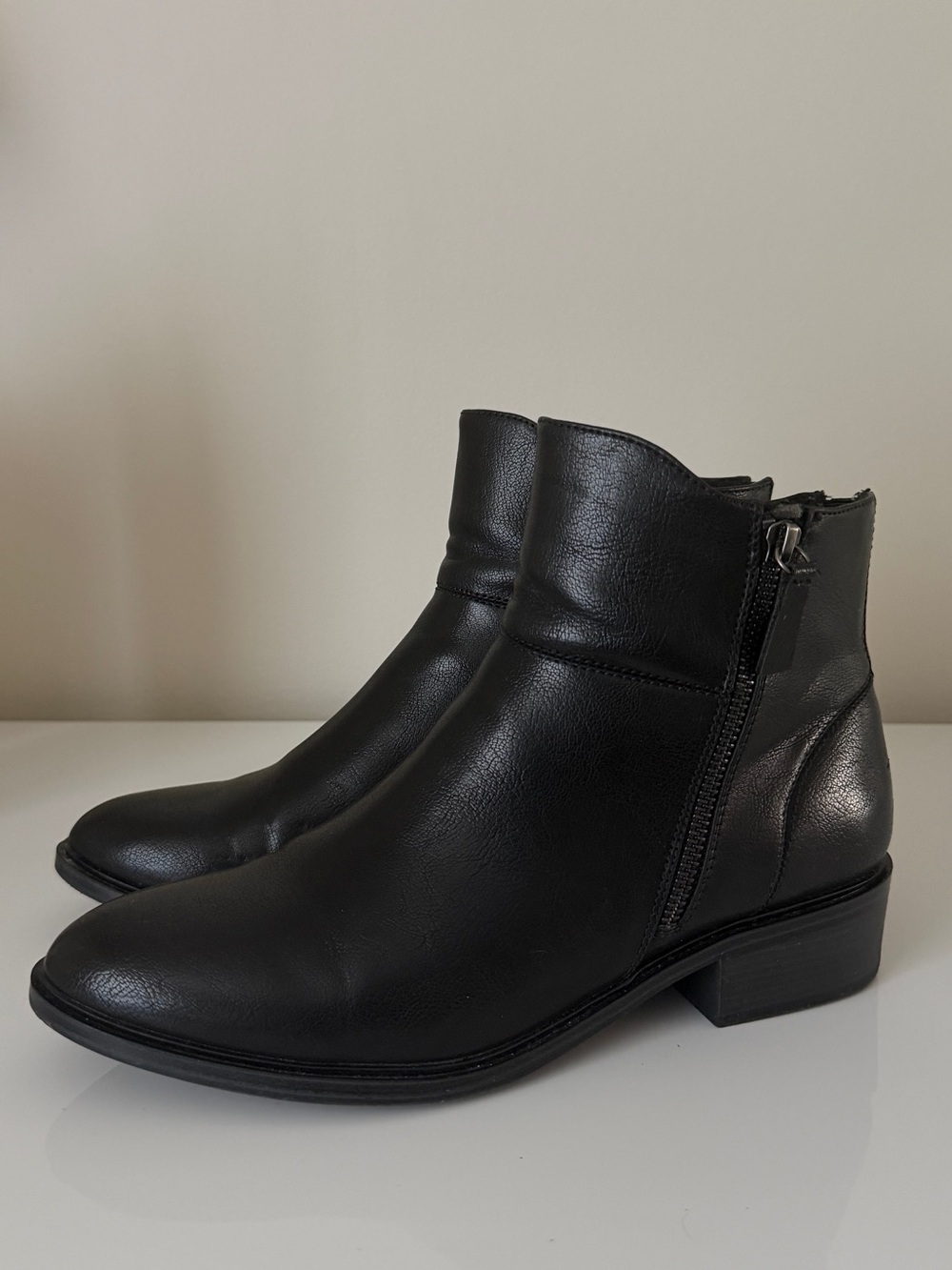 Black Side-Zip Ankle Booties
